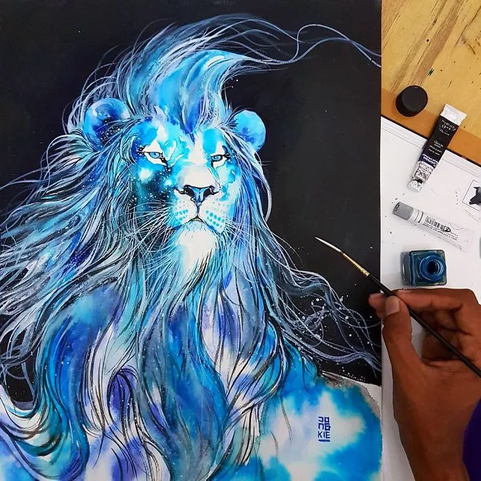 I Create Animal Spirits Through Watercolor