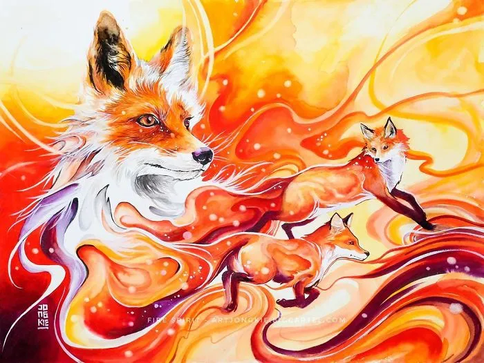 I Create Animal Spirits Through Watercolor