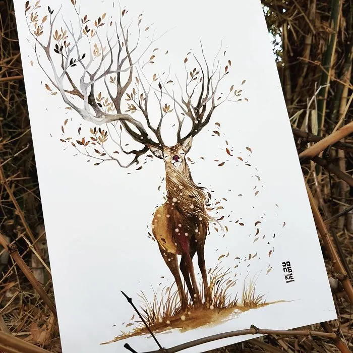 I Create Animal Spirits Through Watercolor