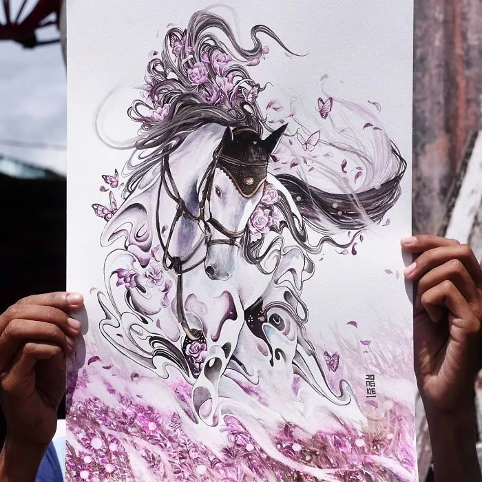 I Create Animal Spirits Through Watercolor