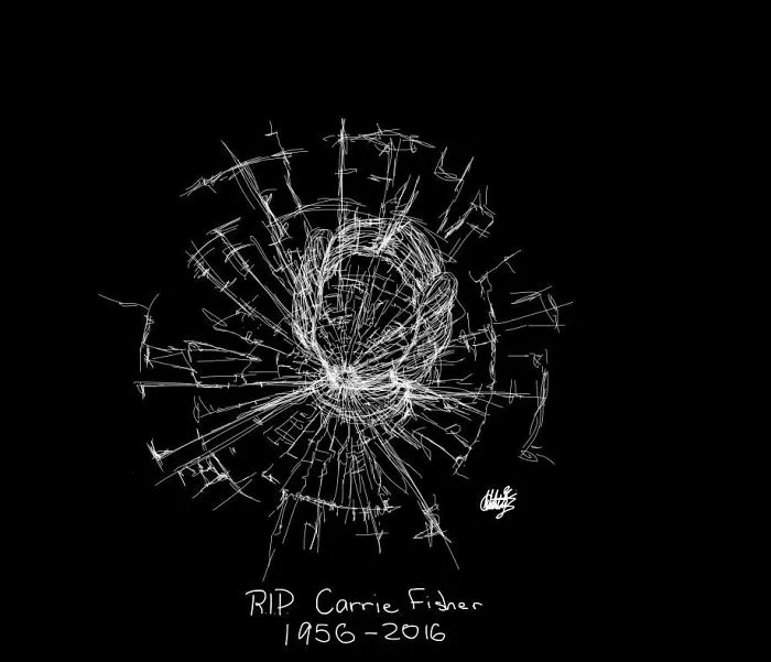 290 Touching Tributes To Late Carrie Fisher By Artists Around The World