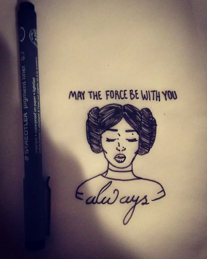 290 Touching Tributes To Late Carrie Fisher By Artists Around The World