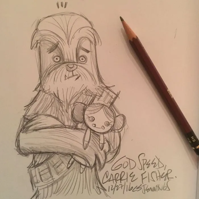 290 Touching Tributes To Late Carrie Fisher By Artists Around The World