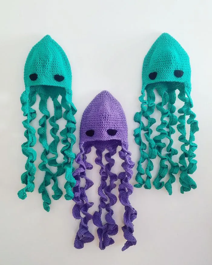 Adorable Handmade Squid Hats Perfect For The Under The Sea Lover