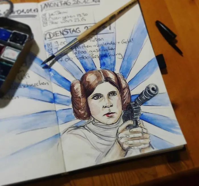 290 Touching Tributes To Late Carrie Fisher By Artists Around The World
