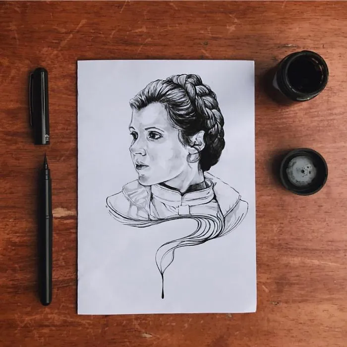 290 Touching Tributes To Late Carrie Fisher By Artists Around The World