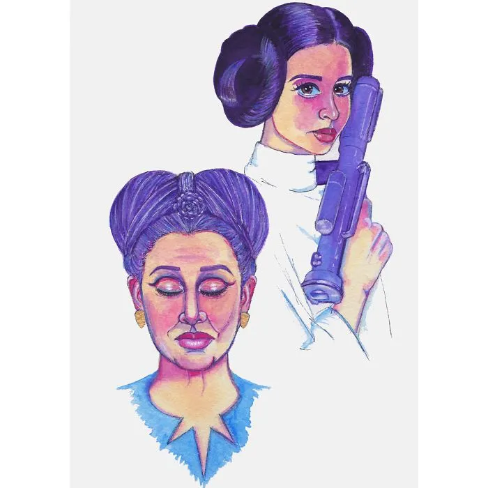 290 Touching Tributes To Late Carrie Fisher By Artists Around The World