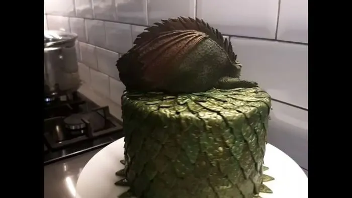 Sugar Art - Got Inspired Cake With Edible Dragon.