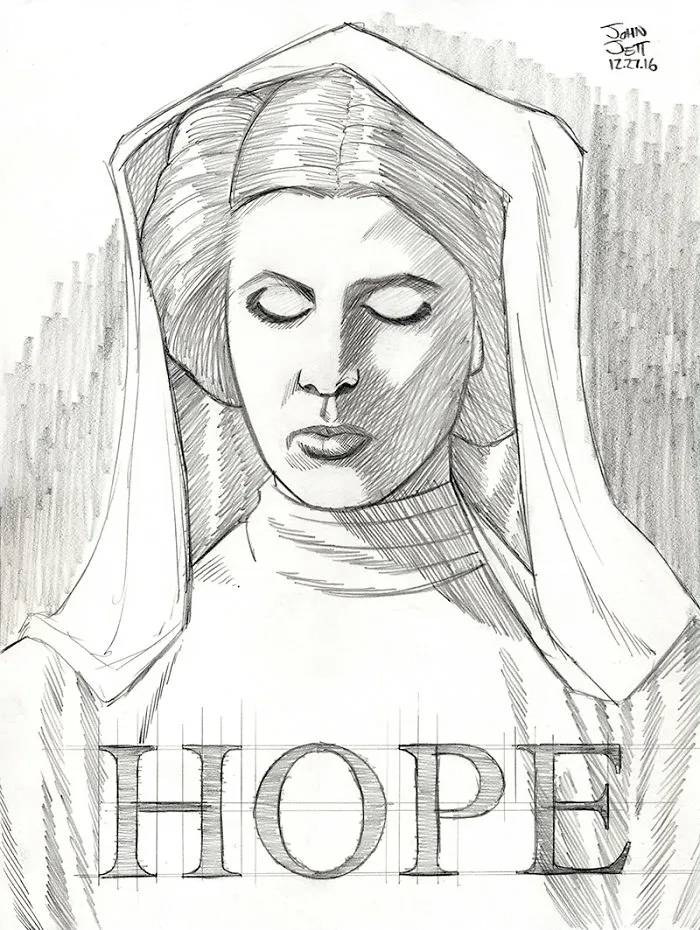 290 Touching Tributes To Late Carrie Fisher By Artists Around The World