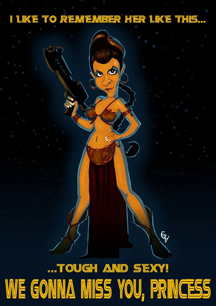 290 Touching Tributes To Late Carrie Fisher By Artists Around The World