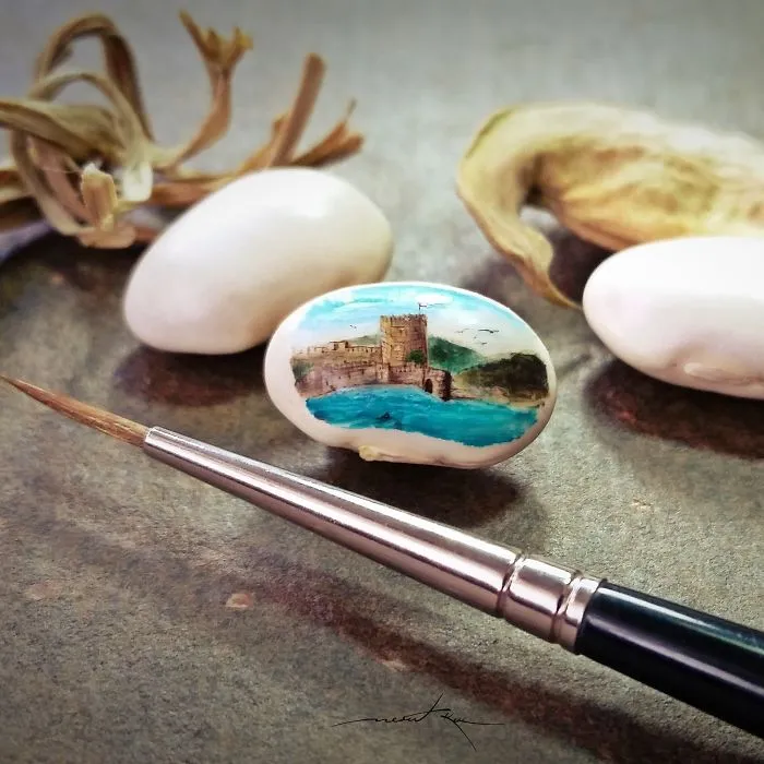 You Might Need A Magnifying Glass To See All The Details In Micro Art Painting