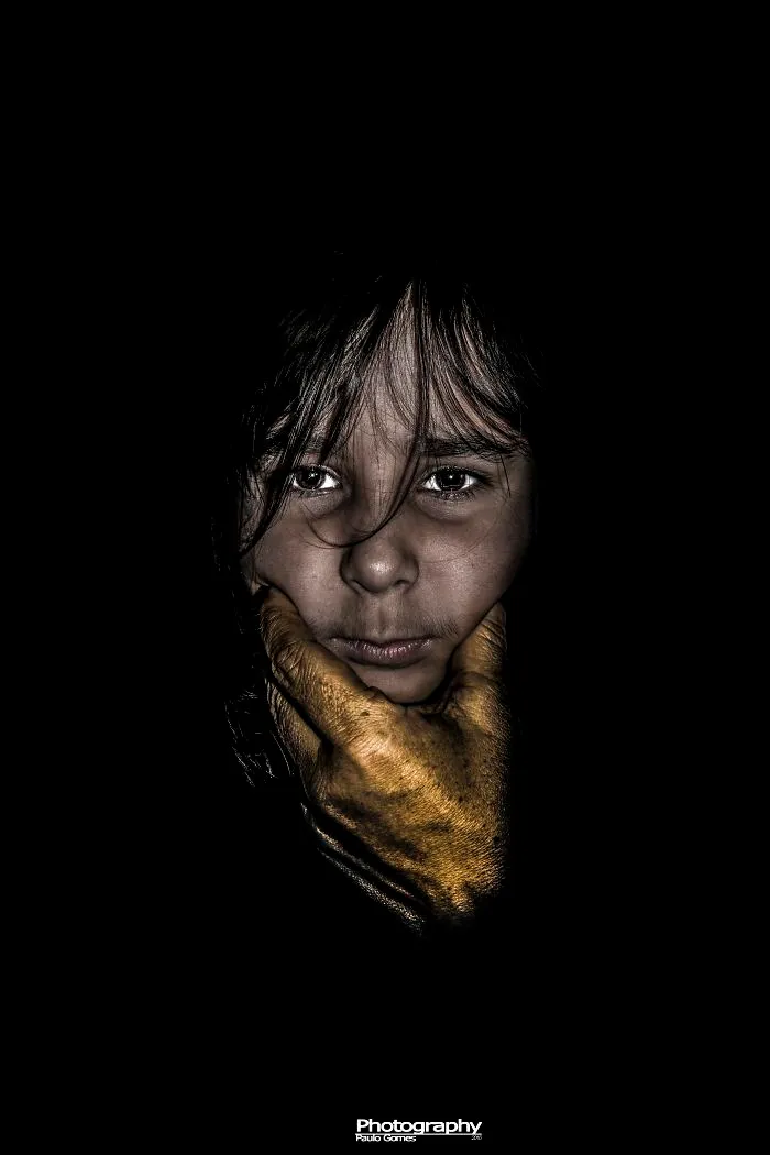Hand Against Face