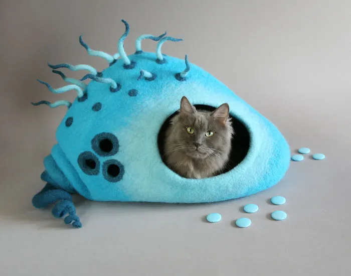 I Felt Fairytale Houses For Cats