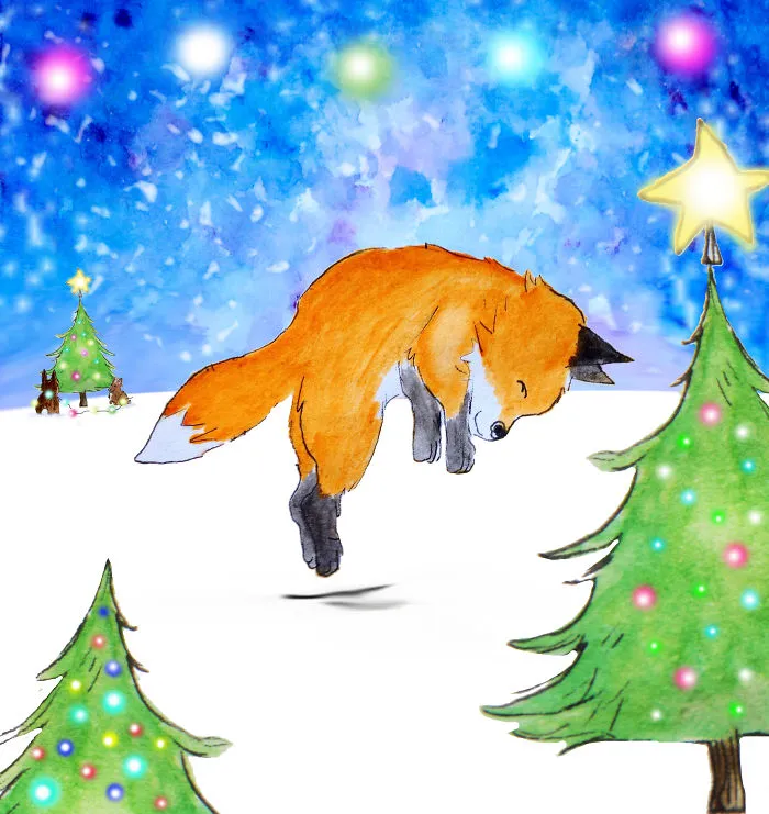 I Designed Happy Fox Themed Christmas Cards To Fill Your December With Joy
