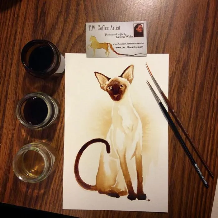 I Paint Using Only Coffee