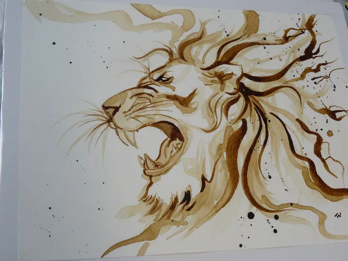 I Paint Using Only Coffee