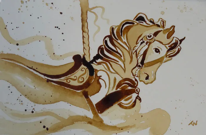 I Paint Using Only Coffee