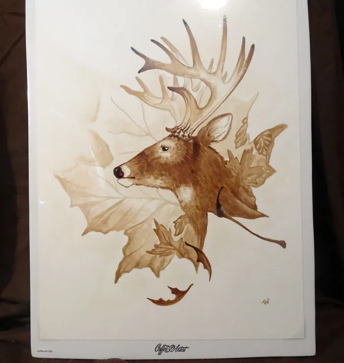 I Paint Using Only Coffee