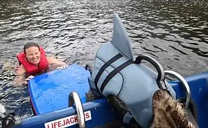 Yoshi The Sharkkitty Goes Swimming!! (yes, A Swimming Cat!)