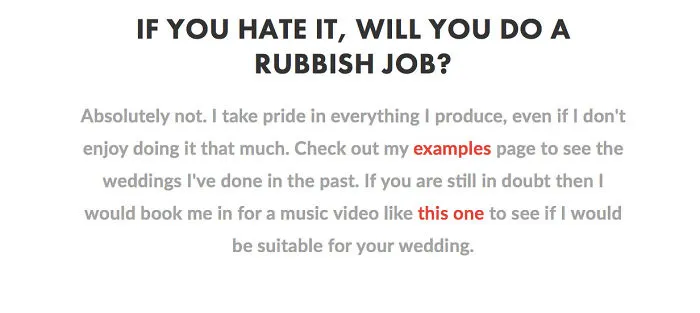 When You Don't Want To Film Weddings...