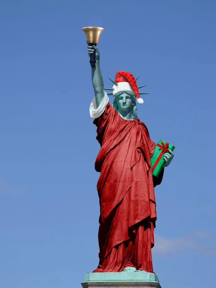 If Famous Landmarks Were Decorated For The Festive Holidays