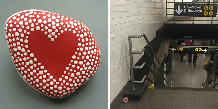 Left At Subway Station Stop In Manhattan