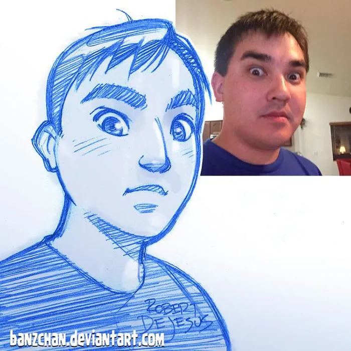 Illustrator Turns Strangers Into Anime Characters