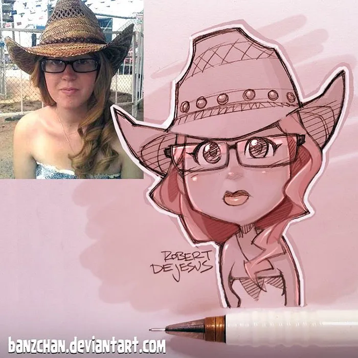 Illustrator Turns Strangers Into Anime Characters
