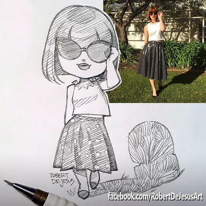 Illustrator Turns Strangers Into Anime Characters