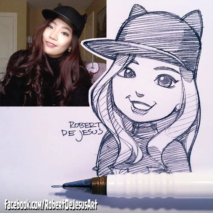 Illustrator Turns Strangers Into Anime Characters