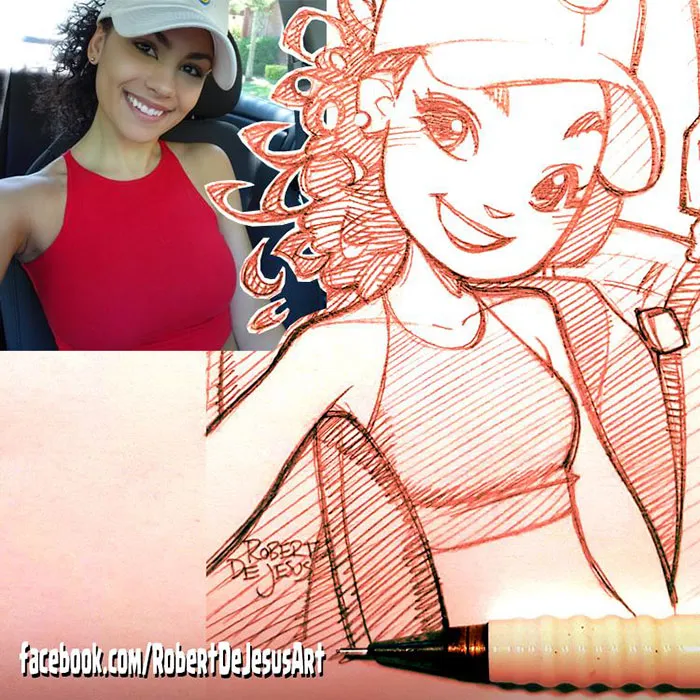 Illustrator Turns Strangers Into Anime Characters