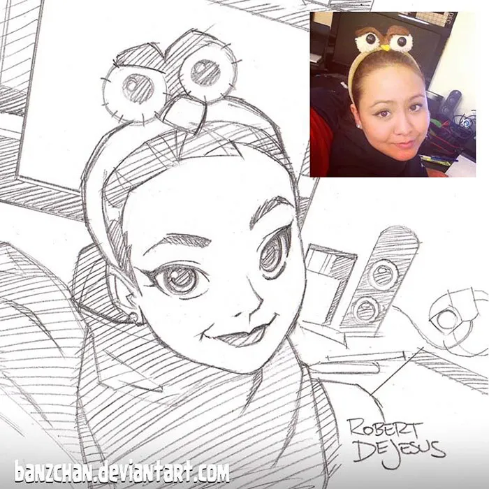 Illustrator Turns Strangers Into Anime Characters
