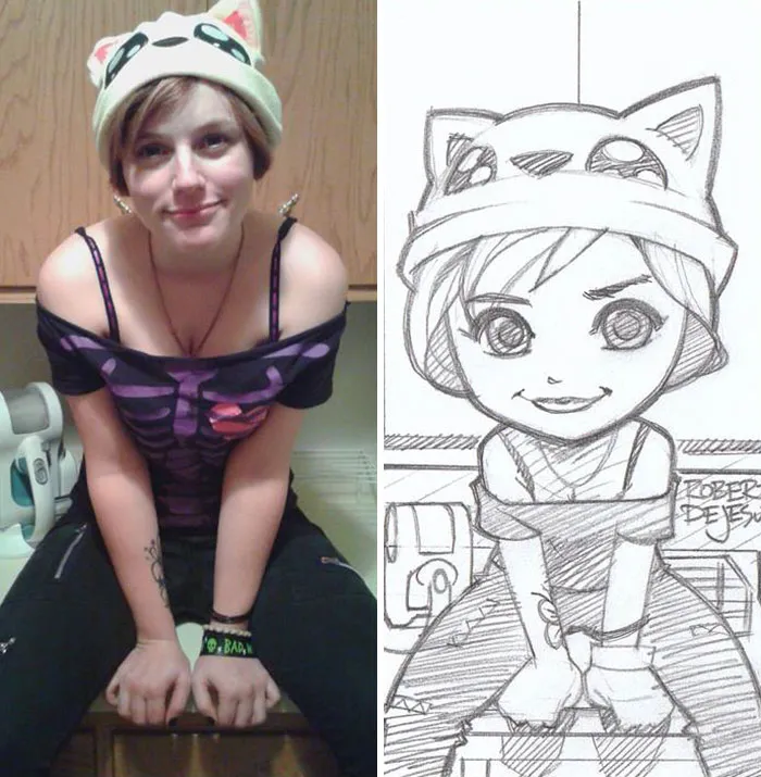 Illustrator Turns Strangers Into Anime Characters