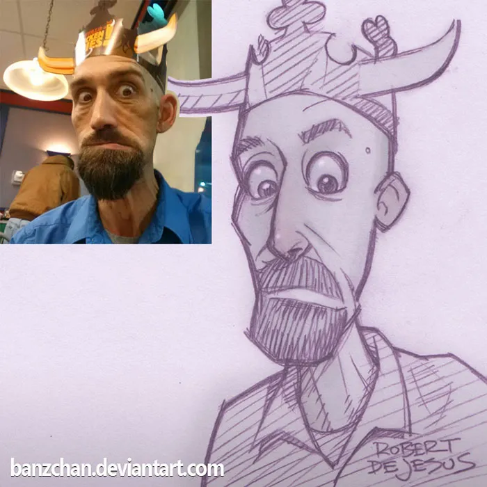 Illustrator Turns Strangers Into Anime Characters