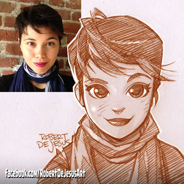 Illustrator Turns Strangers Into Anime Characters