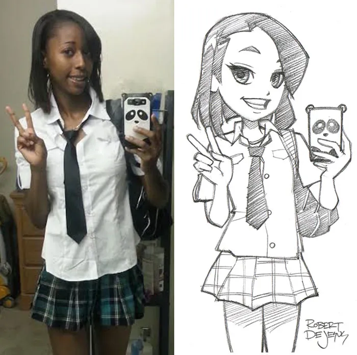 Illustrator Turns Strangers Into Anime Characters