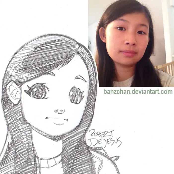 Illustrator Turns Strangers Into Anime Characters