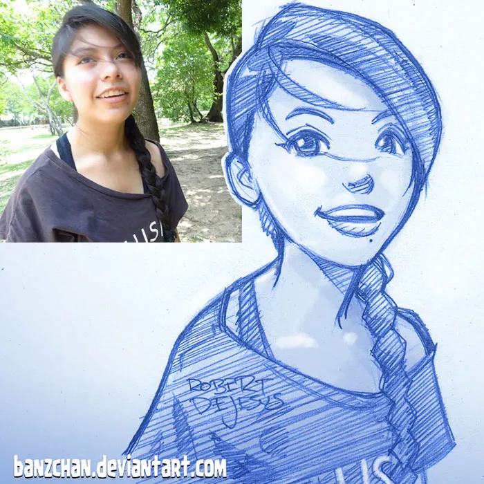 Illustrator Turns Strangers Into Anime Characters