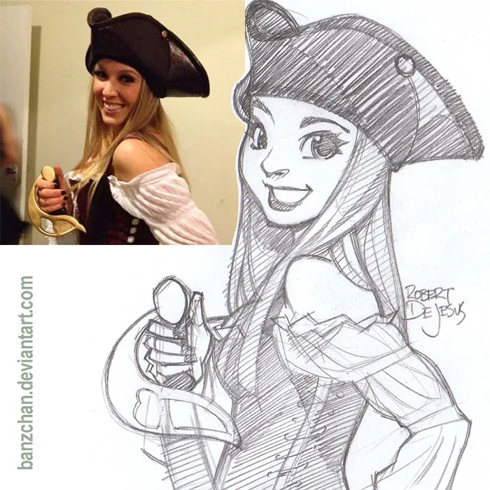 Illustrator Turns Strangers Into Anime Characters