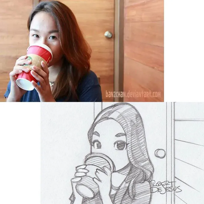 Illustrator Turns Strangers Into Anime Characters