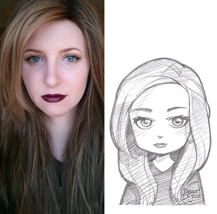 Illustrator Turns Strangers Into Anime Characters