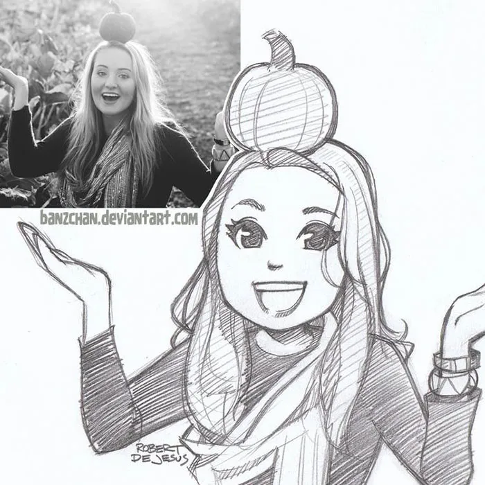 Illustrator Turns Strangers Into Anime Characters