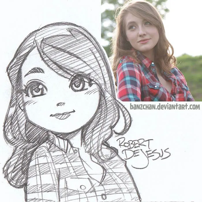 Illustrator Turns Strangers Into Anime Characters