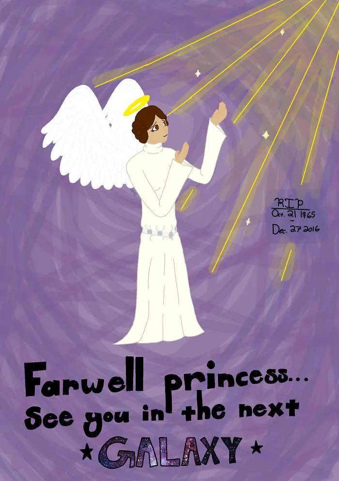 290 Touching Tributes To Late Carrie Fisher By Artists Around The World