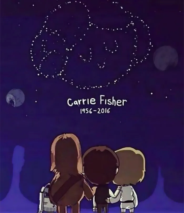 290 Touching Tributes To Late Carrie Fisher By Artists Around The World