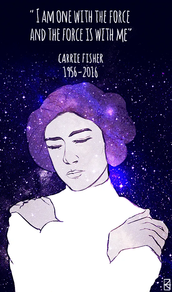 290 Touching Tributes To Late Carrie Fisher By Artists Around The World