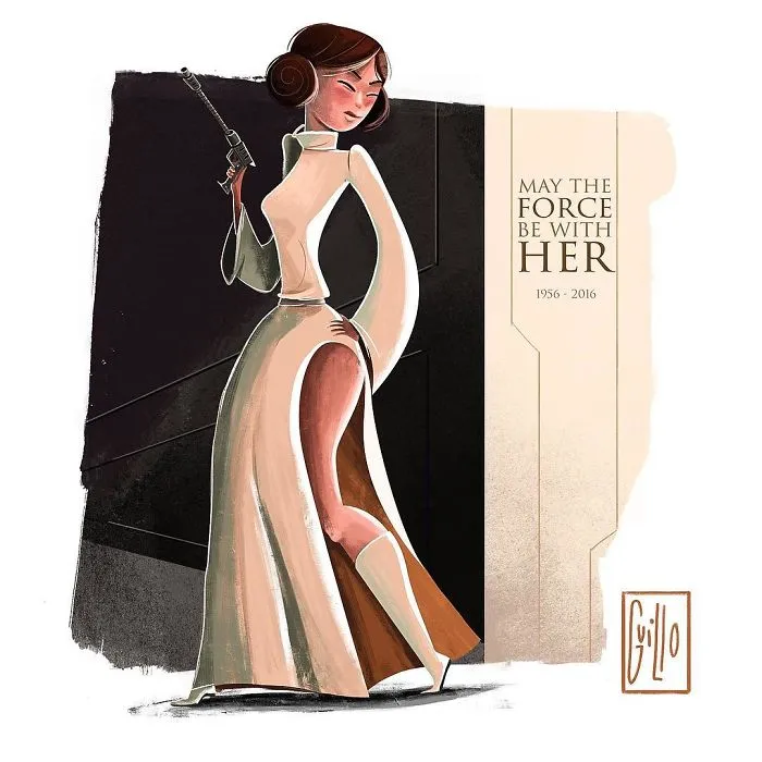 290 Touching Tributes To Late Carrie Fisher By Artists Around The World