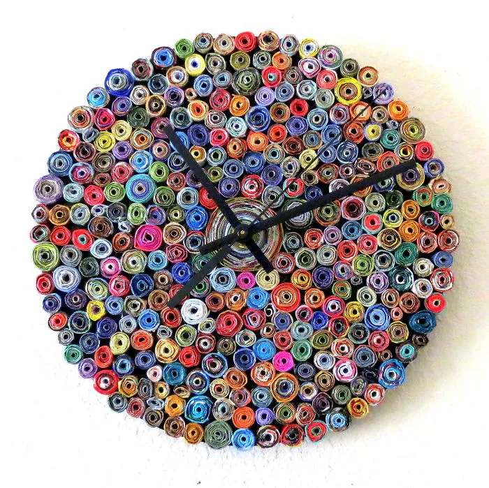 I Make These Eco-Friendly Wall Clocks From Paper And Records!