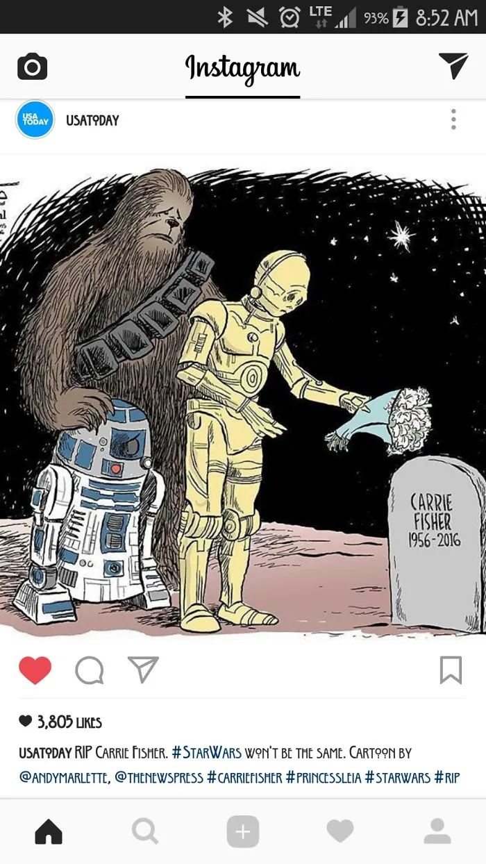 290 Touching Tributes To Late Carrie Fisher By Artists Around The World
