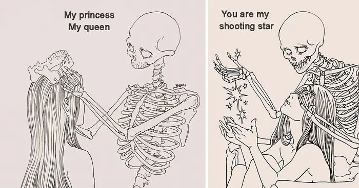 Death-Inspired Love Comics That I Create To Cope With My Depression